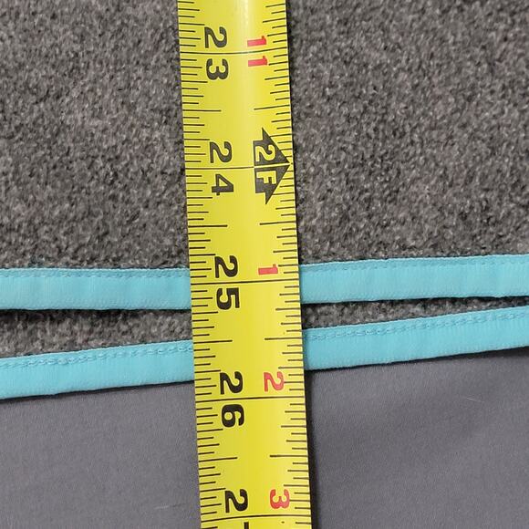 Columbia Gray Fleece Snap Pullover Blue Trim Warm Soft Outdoor Layer - Picture 7 of 10